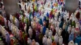 Muslim women attend Ramadan tarawih prayer at Istiqlal mosque in Jakarta, Indonesia.