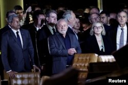 The President of Brazil, Luiz Inácio Lula da Silva, meets with the Chief Justice of the Supreme Court, Rosa Weber, in Brasilia, on January 9, 2023, one day after supporters of former President Jair Bolsonaro attacked state buildings.