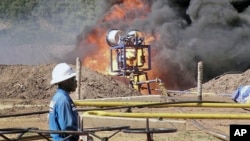 Um teste no campo petrolífero de Albertine no Uganda ( Foto de arquivo)