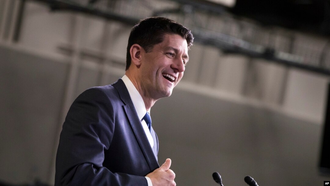 Ketua DPR AS, Paul Ryan, dalam konferensi di Capitol Hill, Washington, 14 Desember 2017. Ryan membantah laporan media mengenai rencana dia untuk pensiun.