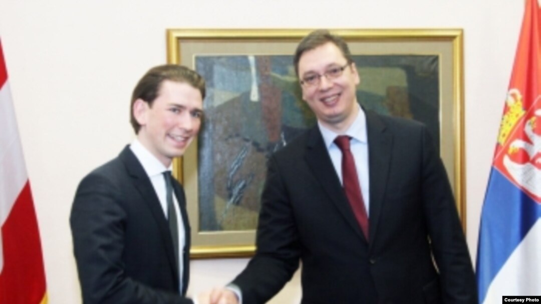 Ministar spoljnih poslova Austrije Sebastijan Kurc i premijer Srbije Aleksandar Vučić (arhivski snimak).