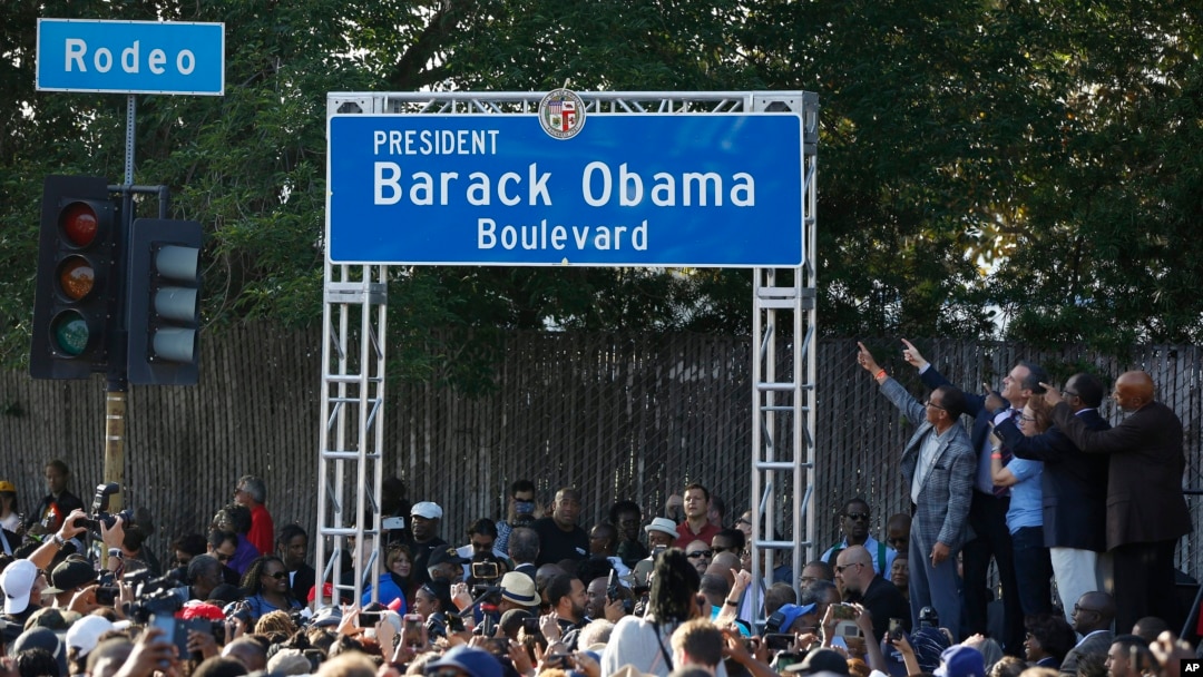 Lễ đặt tên Đại lộ Obama hôm 4/5/2019 tại TP. Los Angeles.