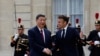 正在欧洲访问的中国国家主席习近平星期一（2024年5月6日）与法国总统马克龙会晤。（路透社）