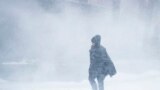تصویری از توفان برف در نیوجرسی