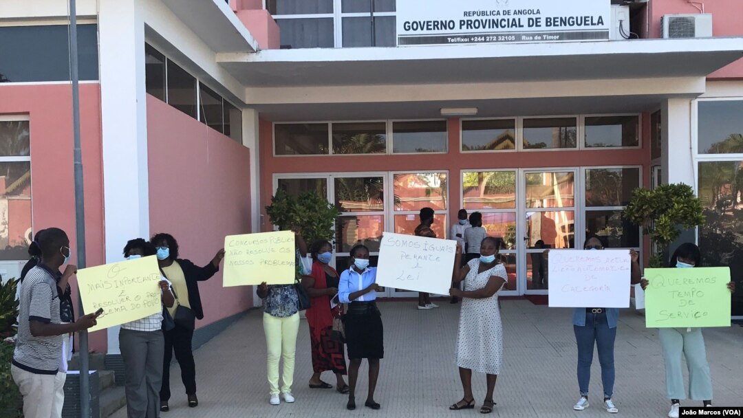 Trabalhadores da Função Pública em greve, Benguela, Angola (Foto de Arquivo)