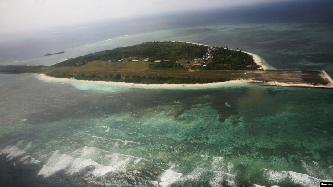 Ảnh chụp từ trên không đảo Thị Tứ, Philippines gọi là Pagasa, thuộc quần đảo Trường Sa đang tranh chấp ở Biển Đông.