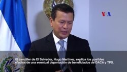 Canciller de El Salvador explica posible efecto de deportaciones