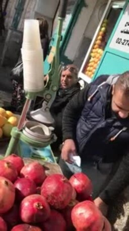 بیت اللحم میں انار کا جوس