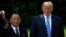 North Korea's envoy Kim Yong Chol is pictured with U.S. President Donald Trump as he departs after a meeting at the White House in Washington, June 1, 2018.