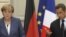 Shugaban Faransa Nicolas Sarkozy ne da takwararsa ta Jamus Angela Markel.