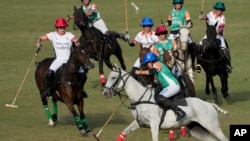 The women's polo World Cup took place over the last week in Argentina. (AP Photo/Natacha Pisarenko)