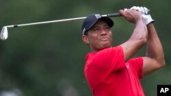 Tiger woods le 23 août 2015. (AP Photo/Rob Brown)