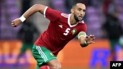 Le joueur vedette du Maroc Mehdi Benatia à Genève, le 31 mai 2018.