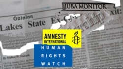 A report by Amnesty International and Human Rights Watch says South Sudanese journalists are being harassed, intimidated and detained by government security agents.