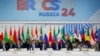 Leaders from Iran, Egypt, China, Russia, South Africa, Ethiopia and Brazil attend the BRICS Summit in Kazan, Russia, Oct. 24, 2024.