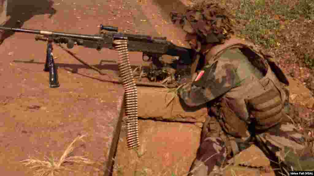 Les soldats français en position à Bangui, République Centrafricaine. Décembre 22, 2013