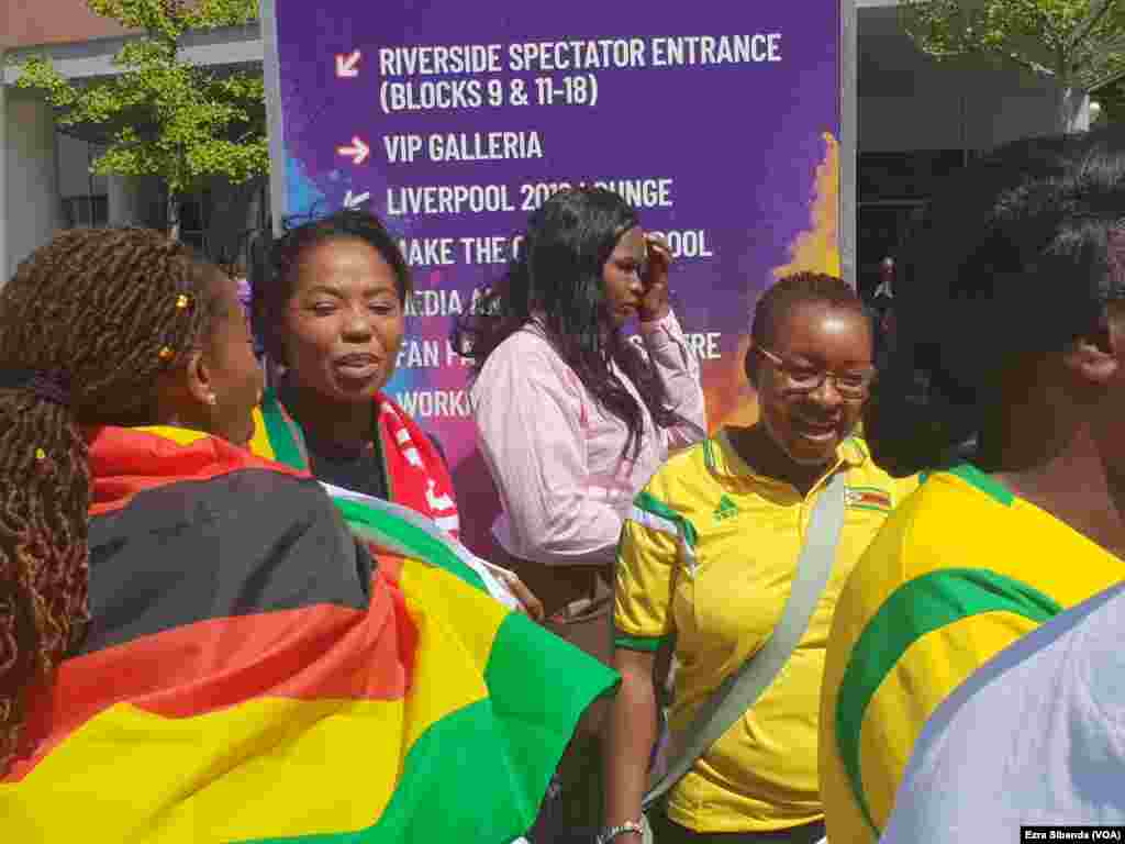 Zimbabwe fans at the 2019 Netball Vitality World Cup