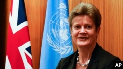 FILE - British Ambassador to the United Nations Barbara Woodward is pictured Jan. 5, 2021, in New York.