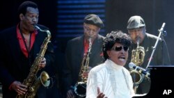 FILE - Little Richard performs at The Domino Effect, a tribute concert to New Orleans rock and roll musician Fats Domino, at the New Orleans Arena in New Orleans, Louisiana, May 30, 2009.
