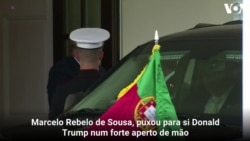 Presidente Trump recebeu o Presidente português - veja o momento do forte aperto de mão