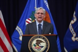 U.S. Attorney General Merrick Garland speaks about voting rights at the Justice Department in Washington, June 11, 2021.