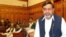 Ikramullah Khan Shahid (R), deputy speaker of a religious parties alliance Muttahida Majlis-e-Amal, pictured in Peshawar, Pakistan, January 1, 2003.