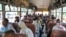 Social distance is maintained in public transport, Prayagraj, India, 30 April, 2020.