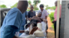 A citizen arrives at a private medical center in Harare, Jan. 17, 2019, after he was injured during this week’s protests. Human rights organizations accuse the army of brutally crushing the protests, an accusation the government vehemently denies. The gro