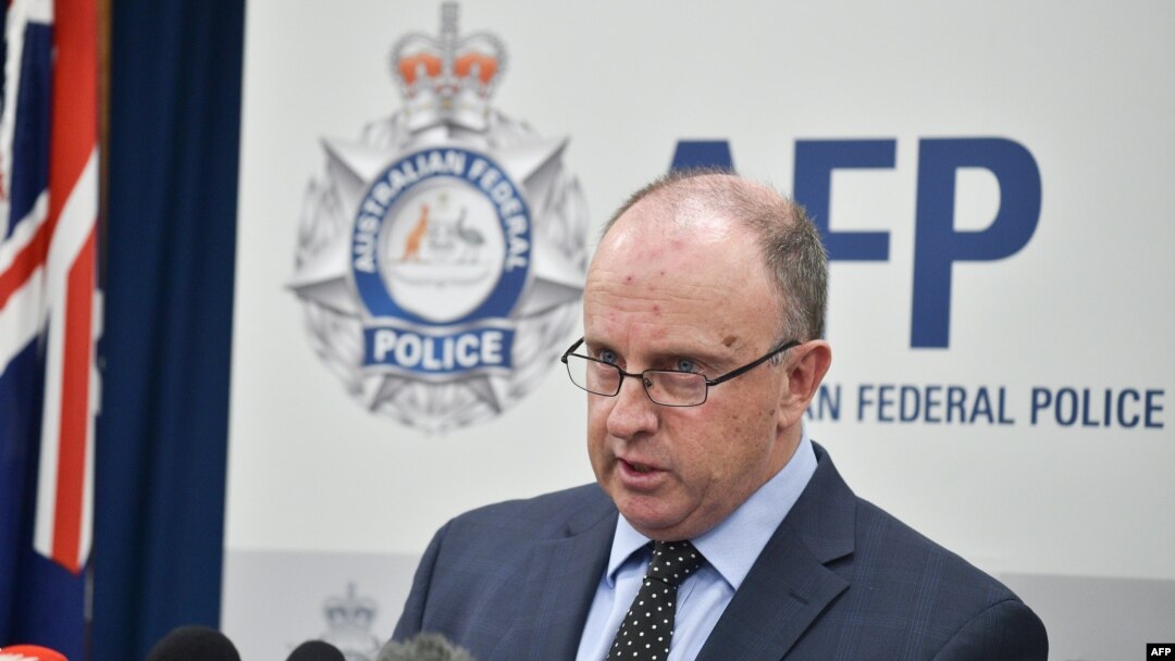 Australian Federal Police Assistant Commissioner Neil Gaughan speaks to the media about a North Korean agent in Sydney, Dec. 17, 2017.