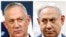FILE - A combination picture shows Benny Gantz, leader of Blue and White party, in Tel Aviv, Israel, Nov. 23, 2019, and Israeli Prime Minister Benjamin Netanyahu in Kiryat Malachi, Israel, March 1, 2020.