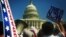 Pro-immigration rally in front of the U.S. Capitol in Washington, April 10, 2013. (K. Woodsome/VOA)