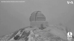 Summit Camera Captures Timelapse of Snowfall Over Hawaii Peak