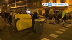 Manchetes mundo 17 Fevereiro: Espanha - Milhares nas ruas de Barcelona exigindo libertação de rapper preso