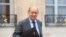 FILE - French Defense Minister Jean-Yves Le Drian at Elysee presidential Palace.