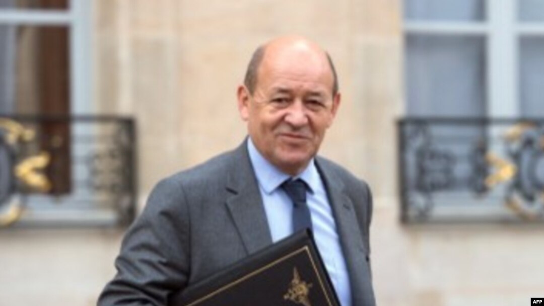Menteri Pertahanan Perancis Jean-Yves Le Drian di Istana Elysee di Perancis (Foto: dok). Pemerintah Perancis akan menggunakan semua cara yang mungkin untuk memastikan pembebasan tujuh warga Perancis yang disandera di Kamerun (26/2).