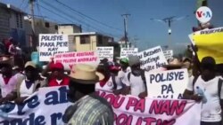 Ayiti: Polisye Ap Reklame Ogmantasyon Salè ak Bonjan Kondisyon Travay