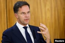 Perdana Menteri Belanda Mark Rutte di Istana Planalto, Brasilia, Brazil, 9 Mei 2023. (REUTERS/Adriano Machado)