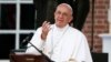 FILE - Pope Francis delivers remarks in front of Independence Hall in Philadelphia, Sept. 26, 2015. 