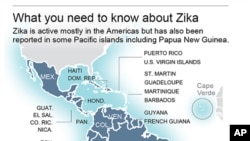 Map and table offers basic information about Zia the virus.; 2c x 5 inches; 96.3 mm x 127 mm