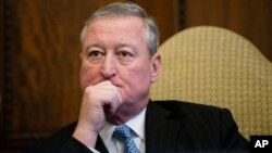 Wali Kota Philadelphia Jim Kenney, dalam foto 18 Desember 2017, menyebut keputusan pengadilan Distrik AS “kemenangan total dan sempurna.”