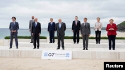 G-7 ထိပ်သီးအစည်းအဝေး တက်ရောက်လာတဲ့ ကမ္ဘာ့ခေါင်းဆောင်များ။ (ဇွန် ၁၁၊ ၂၀၂၁)