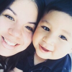 DACA recipient Brisa Rios poses for a photo with her son, Yahir Rios, in Oklahoma City, Okla., in this handout photo released June 18, 2020.