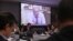 WikiLeaks founder Julian Assange addresses a meeting via videolink from Ecuador's London embassy during the United Nations General Assembly at U.N. headquarters, September 26, 2012.