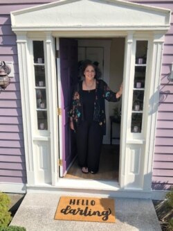 Karen Nascembeni, returns home after recovering from COVID-19. (Photo by Nate Bertone)