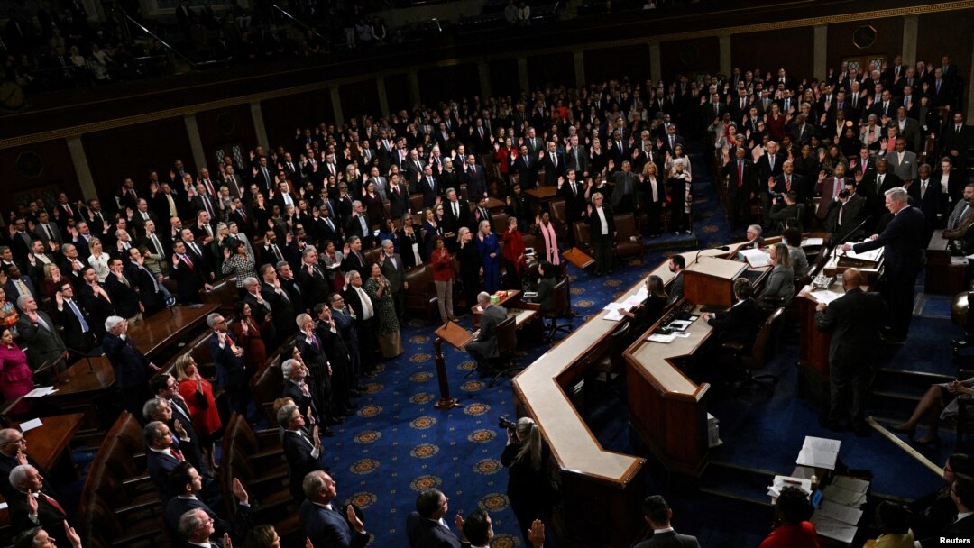 FILE PHOTO: Kevin McCarthy is elected next Speaker of the U.S. House of Representatives at the U.S. Capitol in Washington