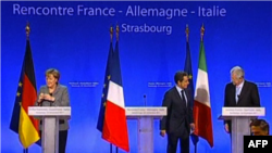 Strasburg: Merkel dhe Sarkozi takohen me kryeministrin italian Monti