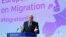 European Commissioner for Migration and Home Affairs Dimitris Avramopoulos addresses a news conference at the EU Commission headquarters in Brussels, Belgium, March 2, 2017. 