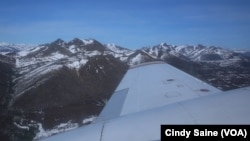 Flying over the Arctic Circle, May 10, 2017. The eight-member Arctic Council meets in Fairbanks, Alaska, beginning Thursday, and climate change is high on the agenda for the foreign ministers attending.