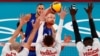 Italy against Canada in Men's Pool A Volleyball at Ariake Arena, Tokyo, July 23, 2021.