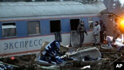 Accident de train à Oglovka, à quelque 400 km au nord-ouest, Russie, 28 novembre 2009.